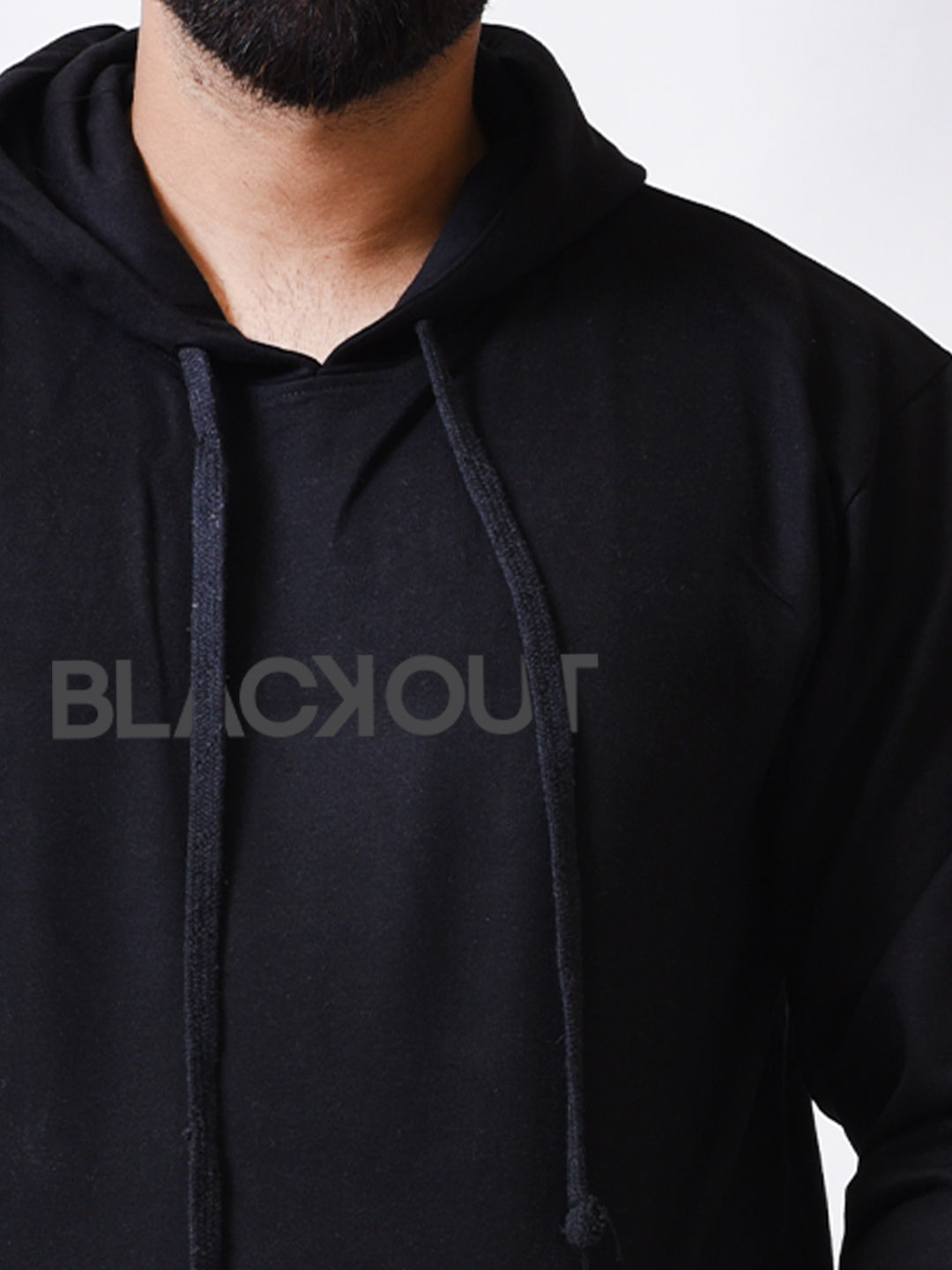 Bloopers Black Printed Winter wear Sweatshirt for Men