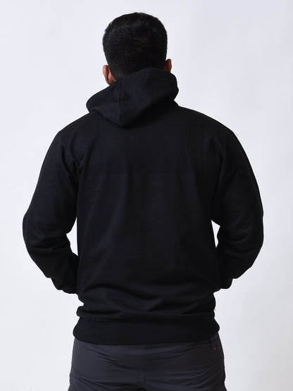 Bloopers Black Printed Winter wear Sweatshirt for Men