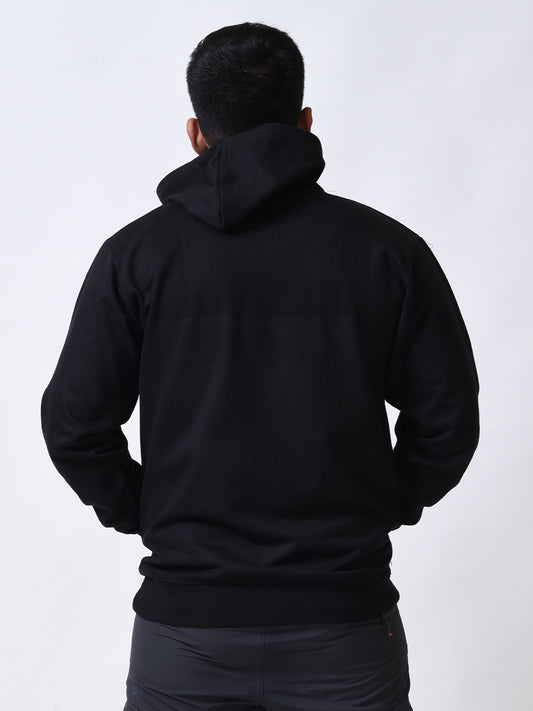 Bloopers Black Printed Winter wear Sweatshirt for Men