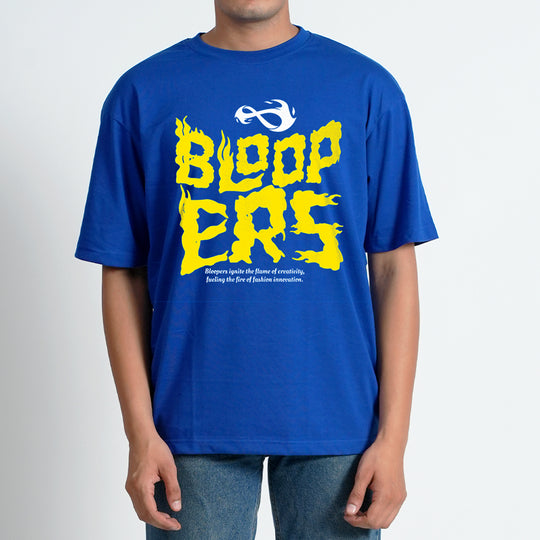 FLAME BLOOPERS ROYAL BLUE OVERSIZED T-SHIRT