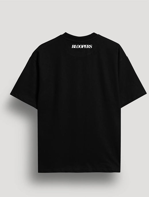 Bloopers Infinte Black Oversized Dropshoulder T-shirt
