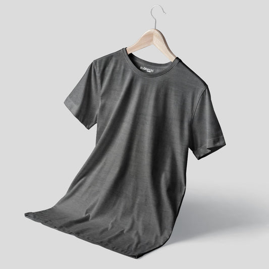 Basic Charcol Grey Regular Fit Roundneck T-shirt