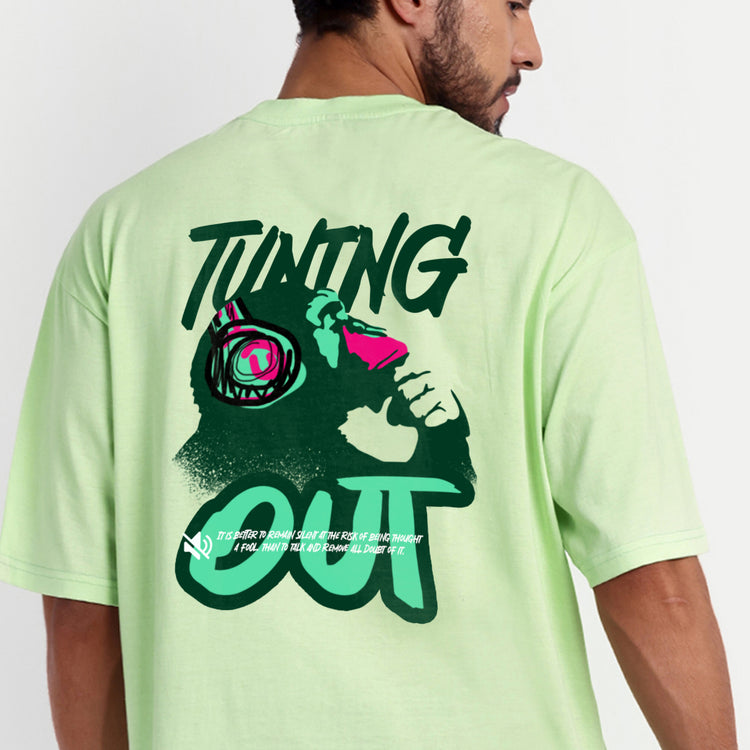Tuning Out Mintgreen Oversized T-shirt