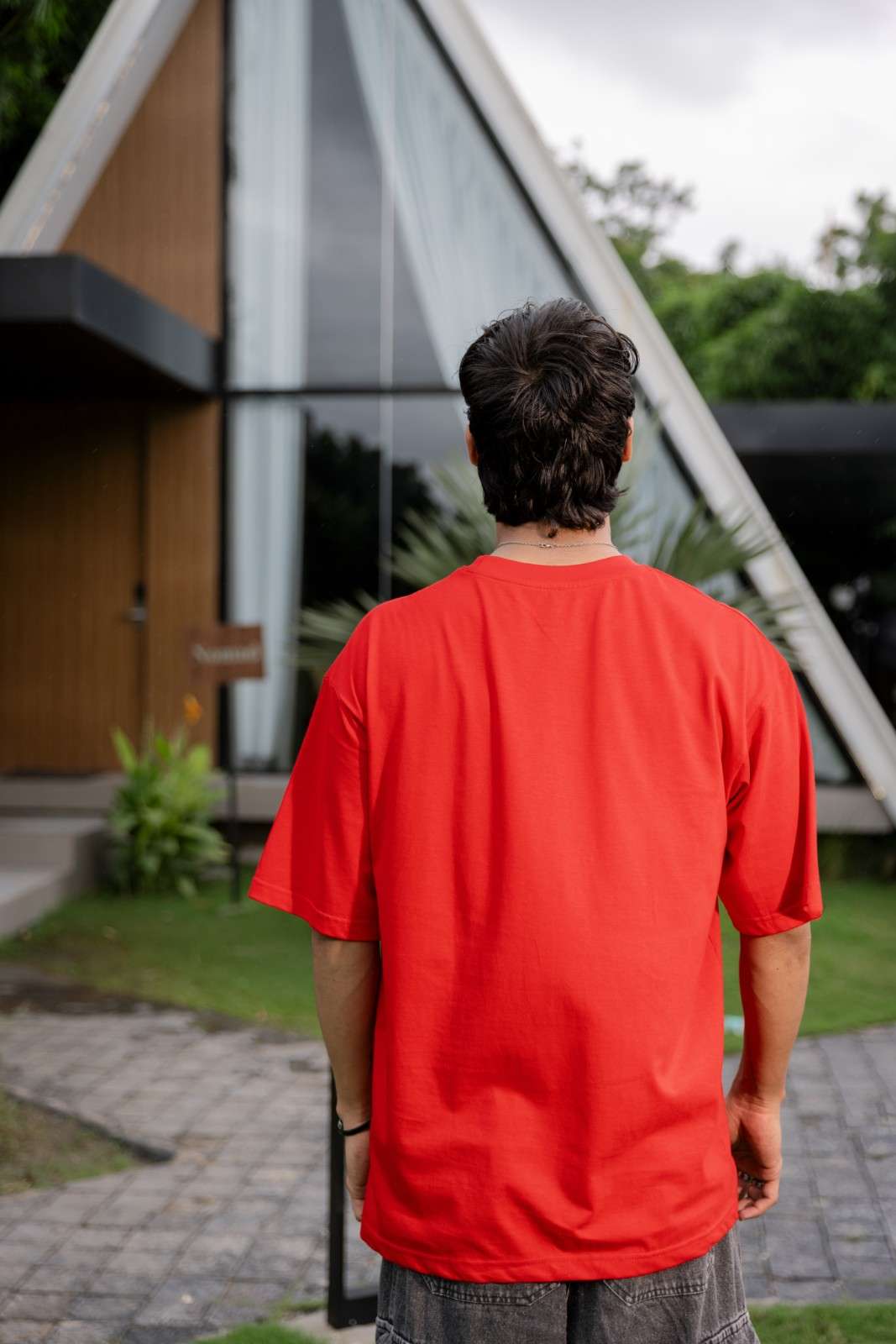 B Star Red Oversized T-shirt