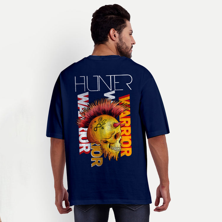 Hunter Navyblue Oversized Casual Fit T-shirt