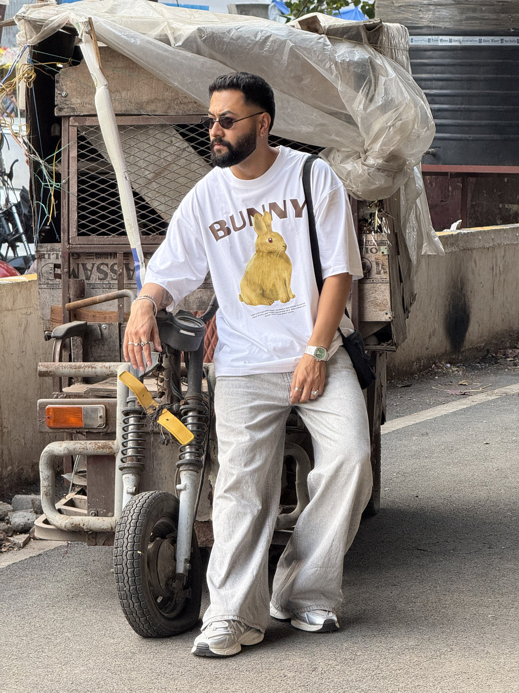 Bunny White Oversized T-shirt