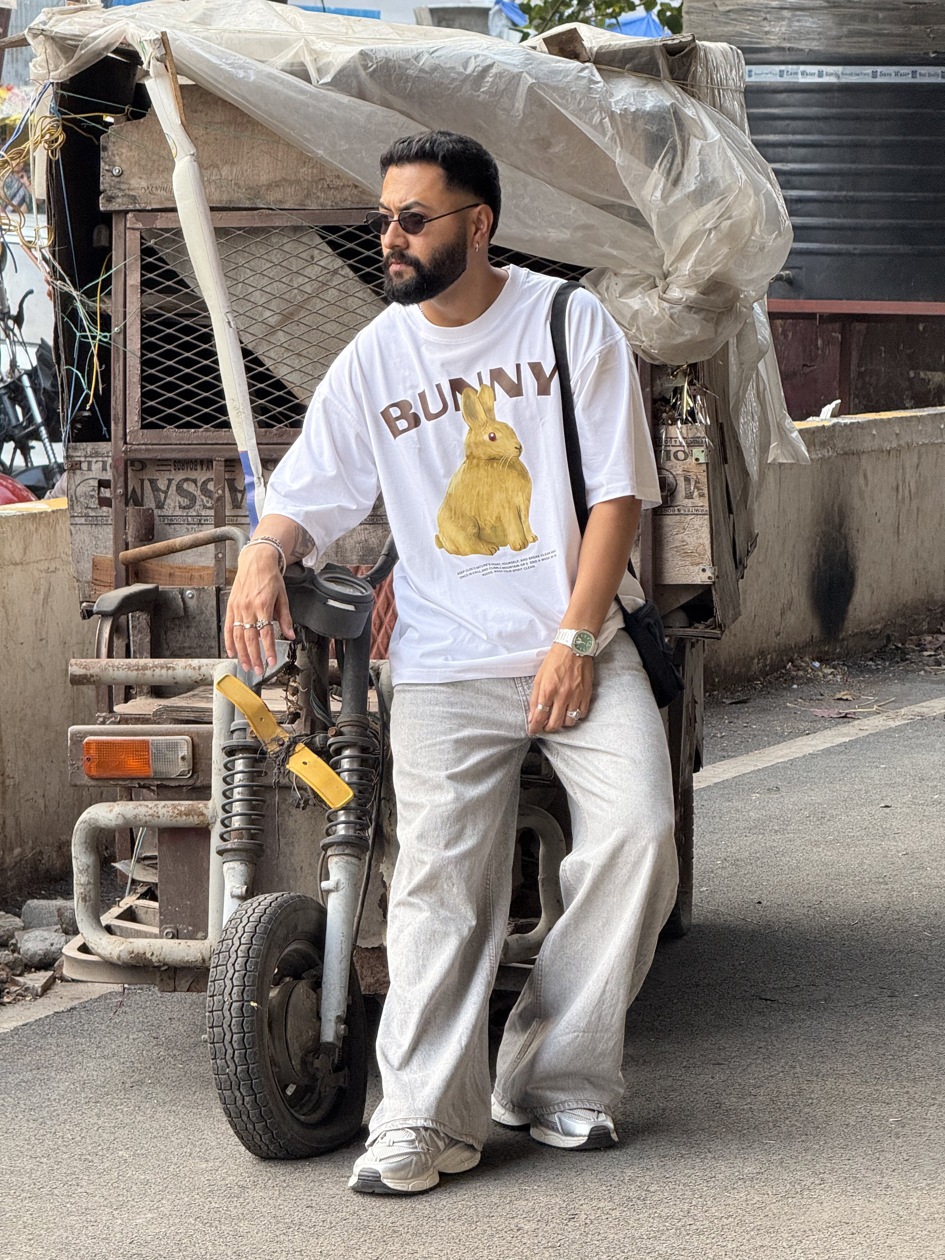 Bunny White Oversized T-shirt