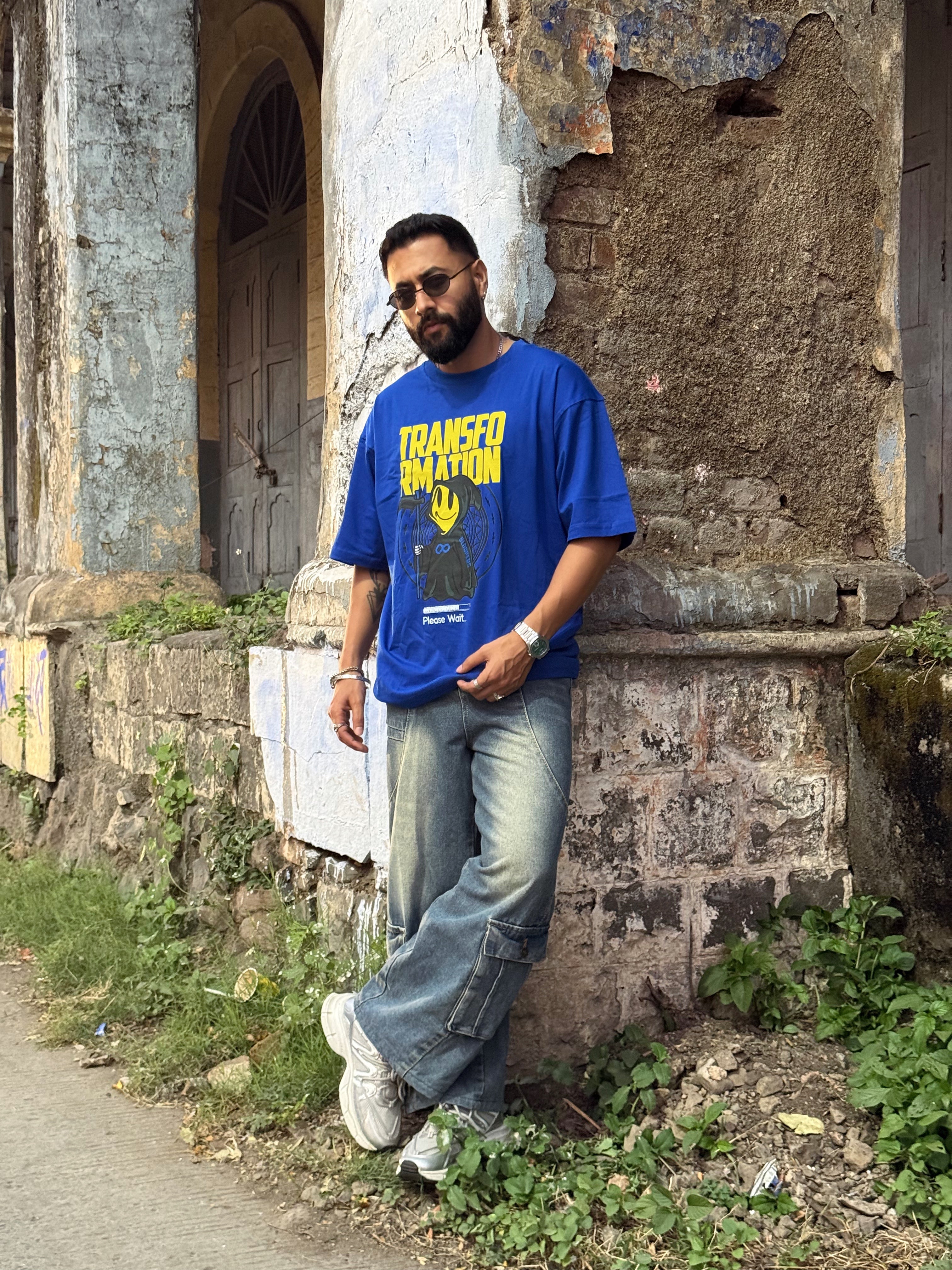 Men's Under Transformation Oversized Half Sleeve T-shirt