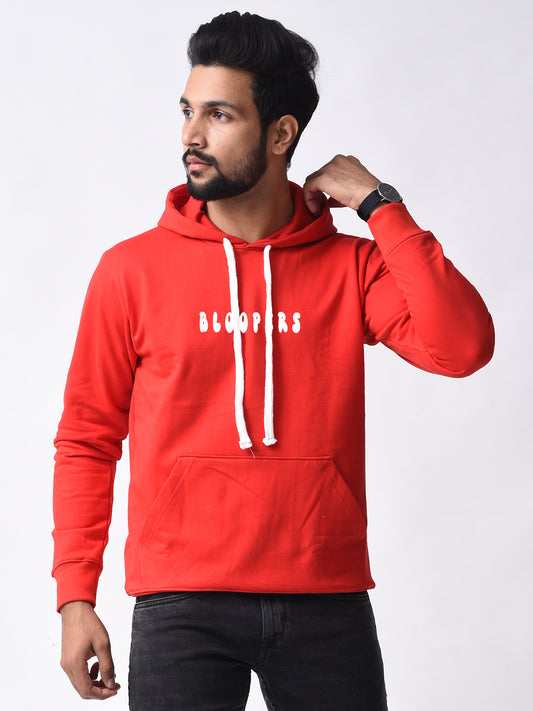 Stay Rebel Men's Red Graphic Printed Full Sleeve Winter Wear Hoodie