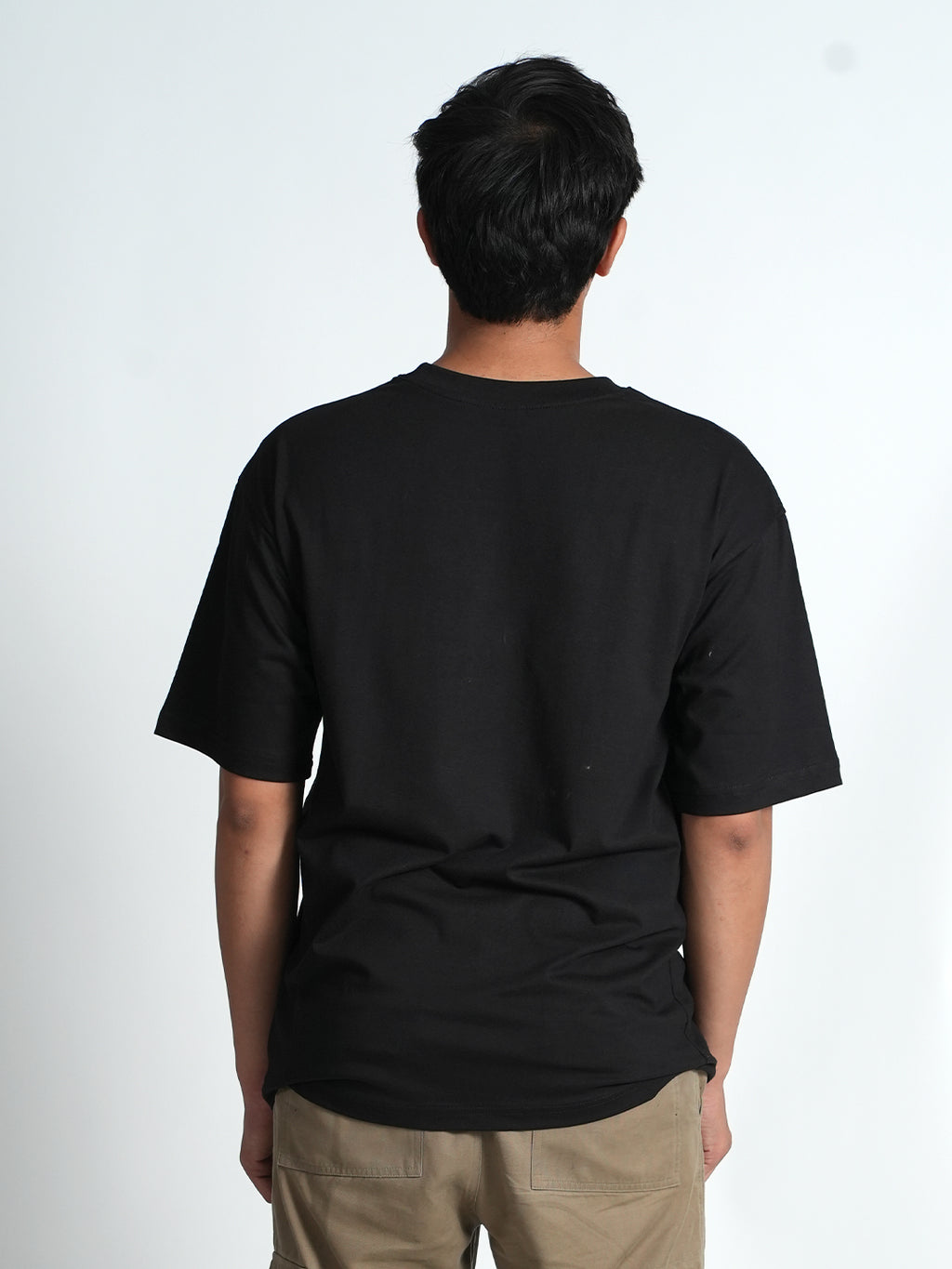 Street Heros Black Oversized Drop shoulder T-shirt