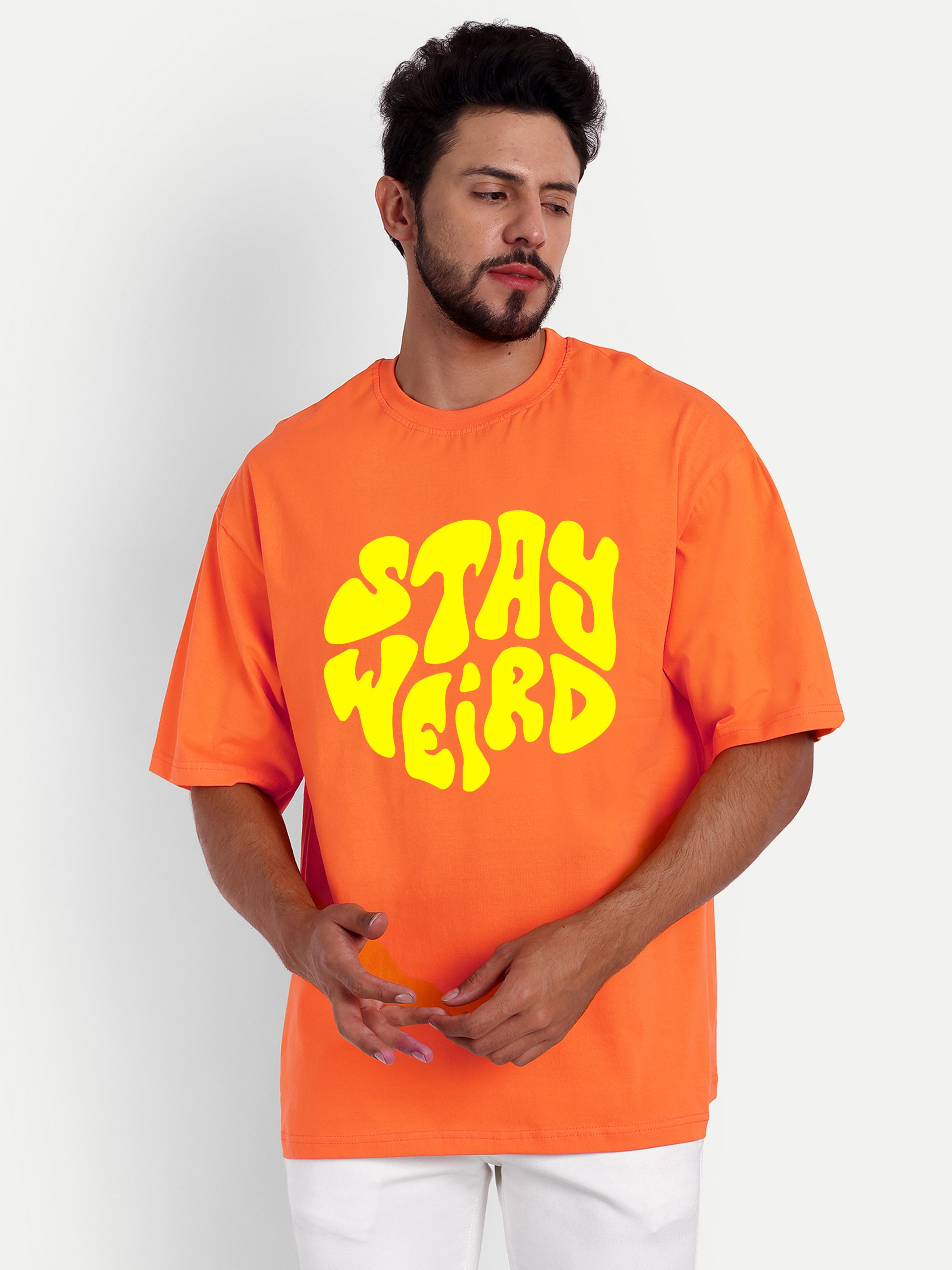 Stay weird Mens oversized dropshoulder t-shirt