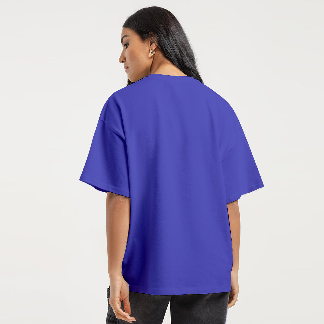 BLOOPERS HEY ROYAL BLUE OVERSIZE T-SHIRT