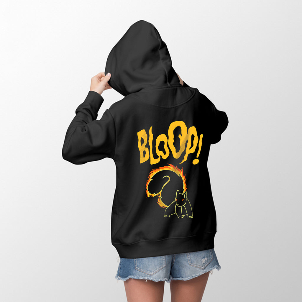 Women's Black Bloop Casual Hoodies