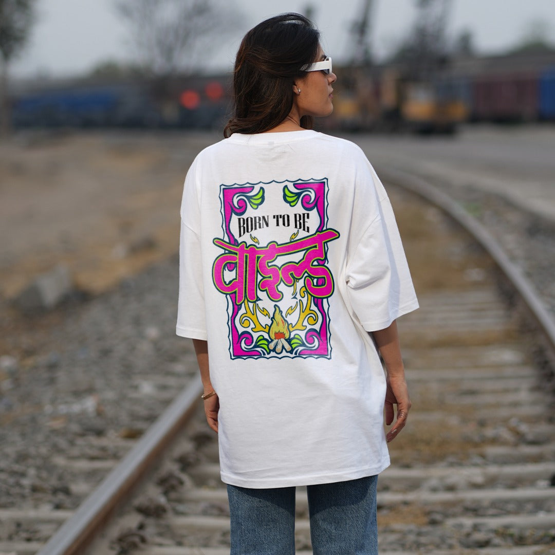 women's wild white oversized t-shirt