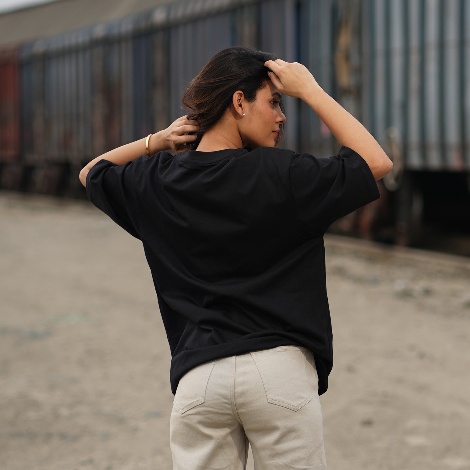 CHAOS THEORY BLACK OVERSIZED T-SHIRT