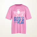 Women god's plan pastel pink oversized roundneck t-shirt