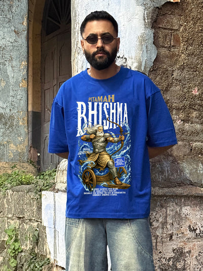 Bhishma Navy Blue Oversized T-shirt