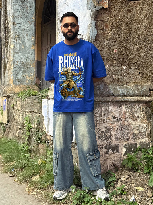 Bhishma Navy Blue Oversized T-shirt