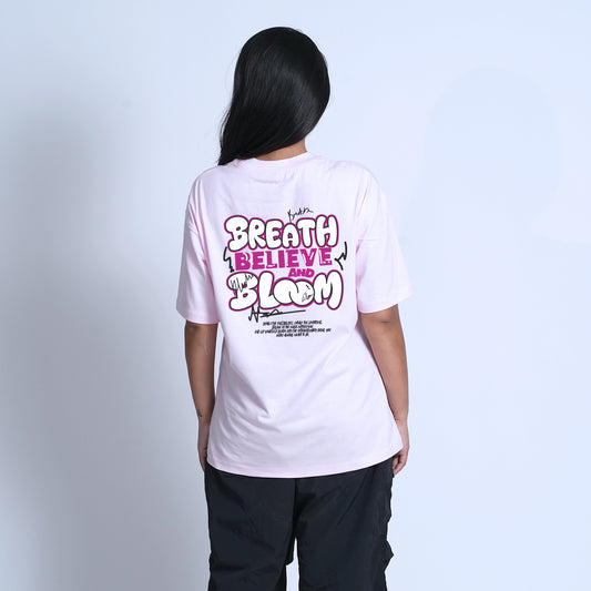 Women Oversized Half Sleeve Graphic Print Bloom T-shirt for Women