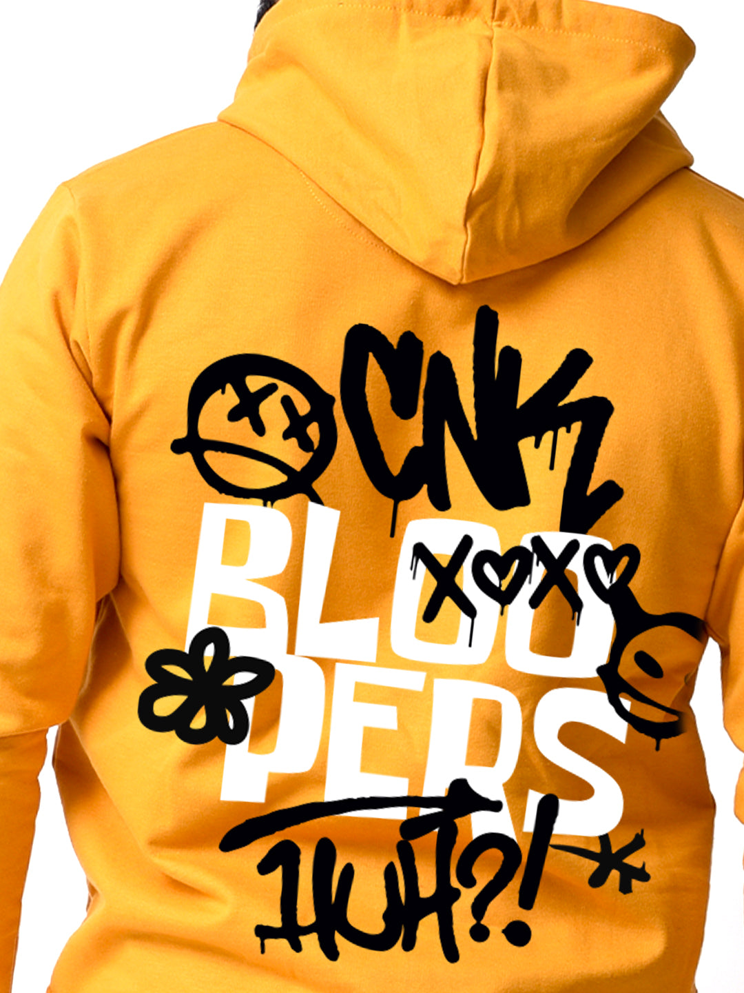 Men's Graphic Printed Full Sleeve Casual Wear Mustard Hoodie