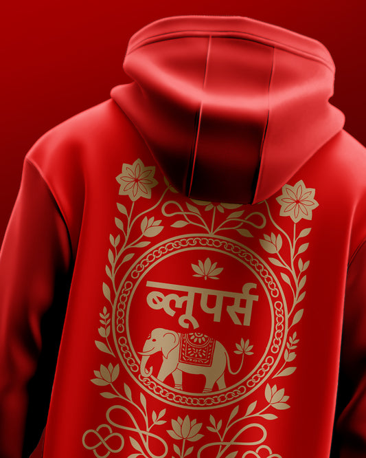 Bloopers Hindi Red Hoodie