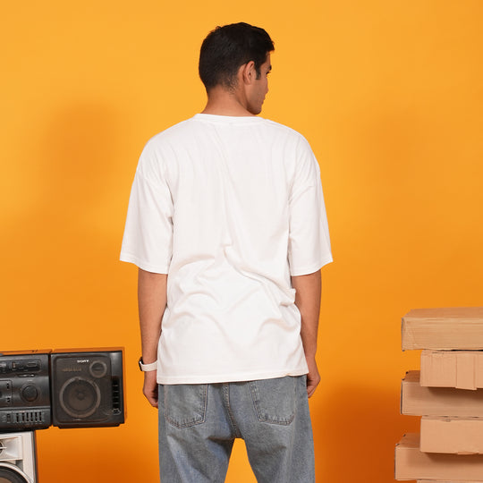 STROKE INFINITY WHITE OVERSIZED T-SHIRT