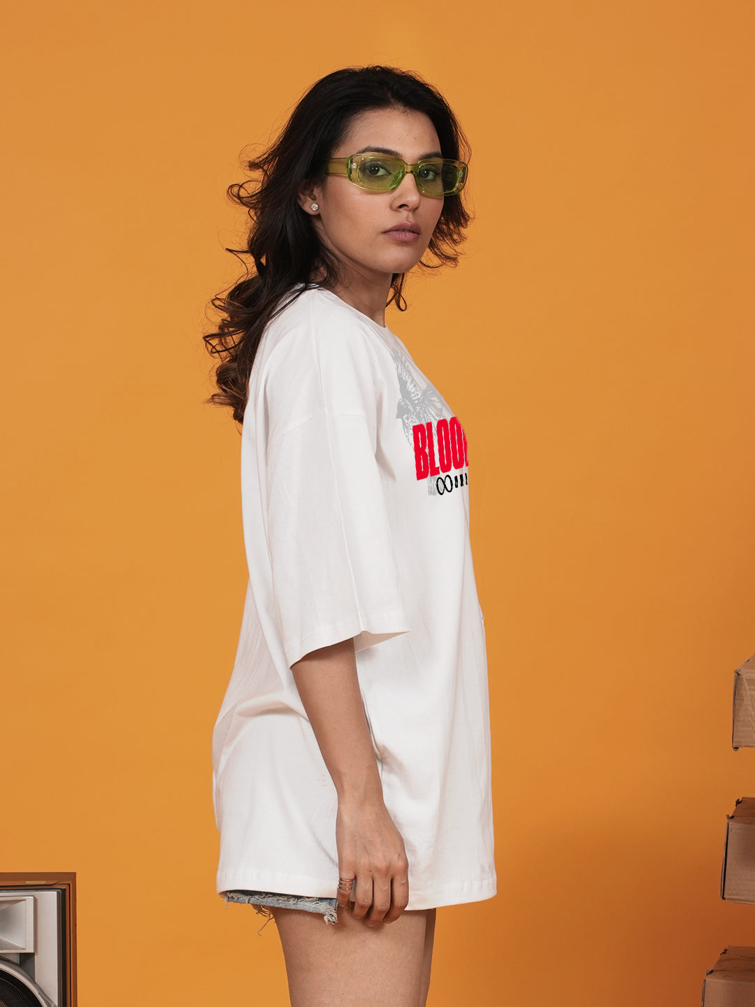 Bloopers Bird Relax White Fit  T-shirt