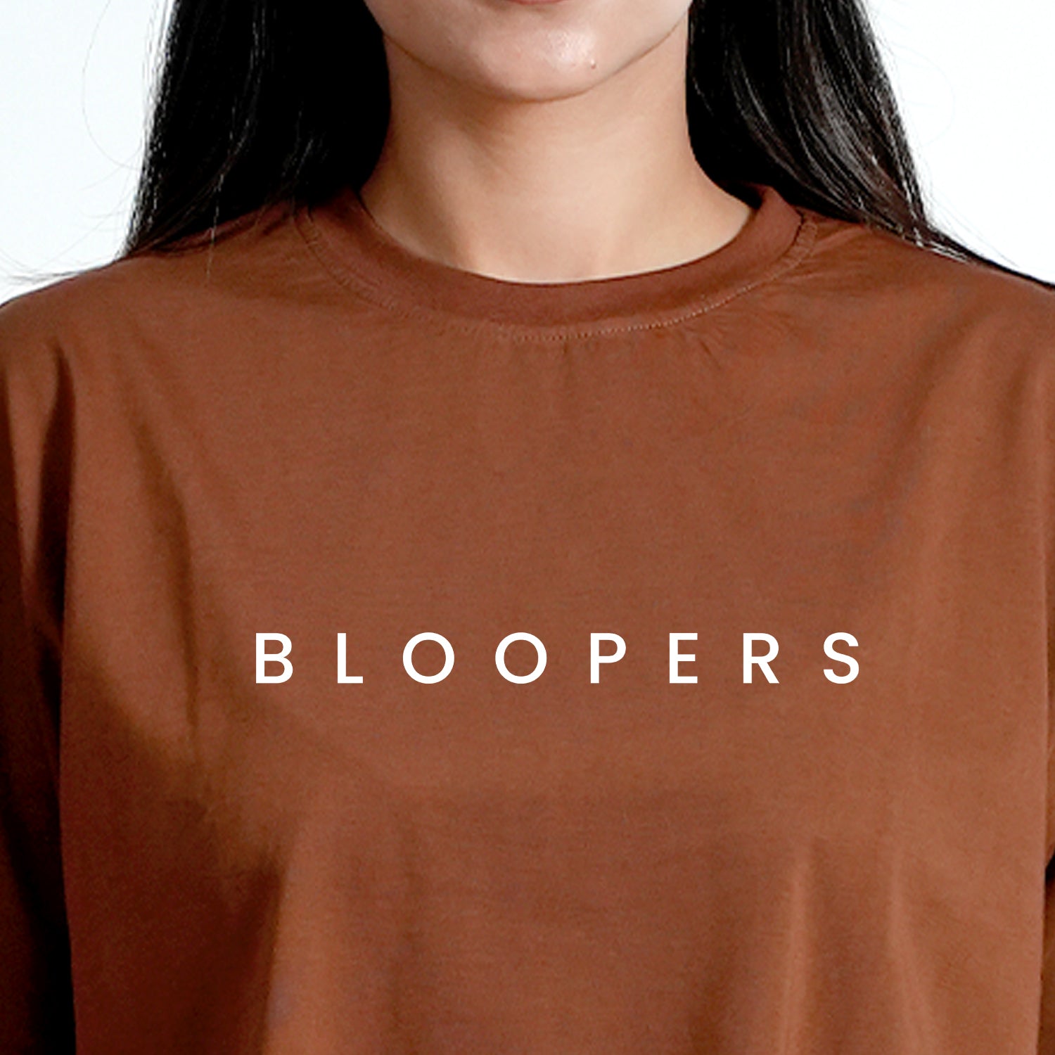 BLOOPERS BROWN TRENDY PRINTED CROP TOP FOR WOMEN