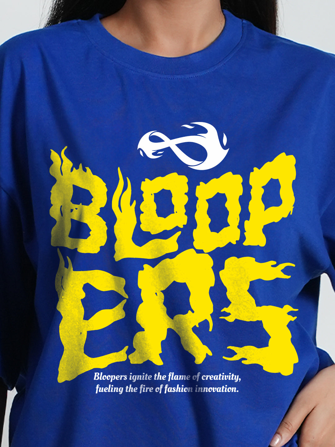 Bloopers Fire Drop shoulder Oversized T-shirt