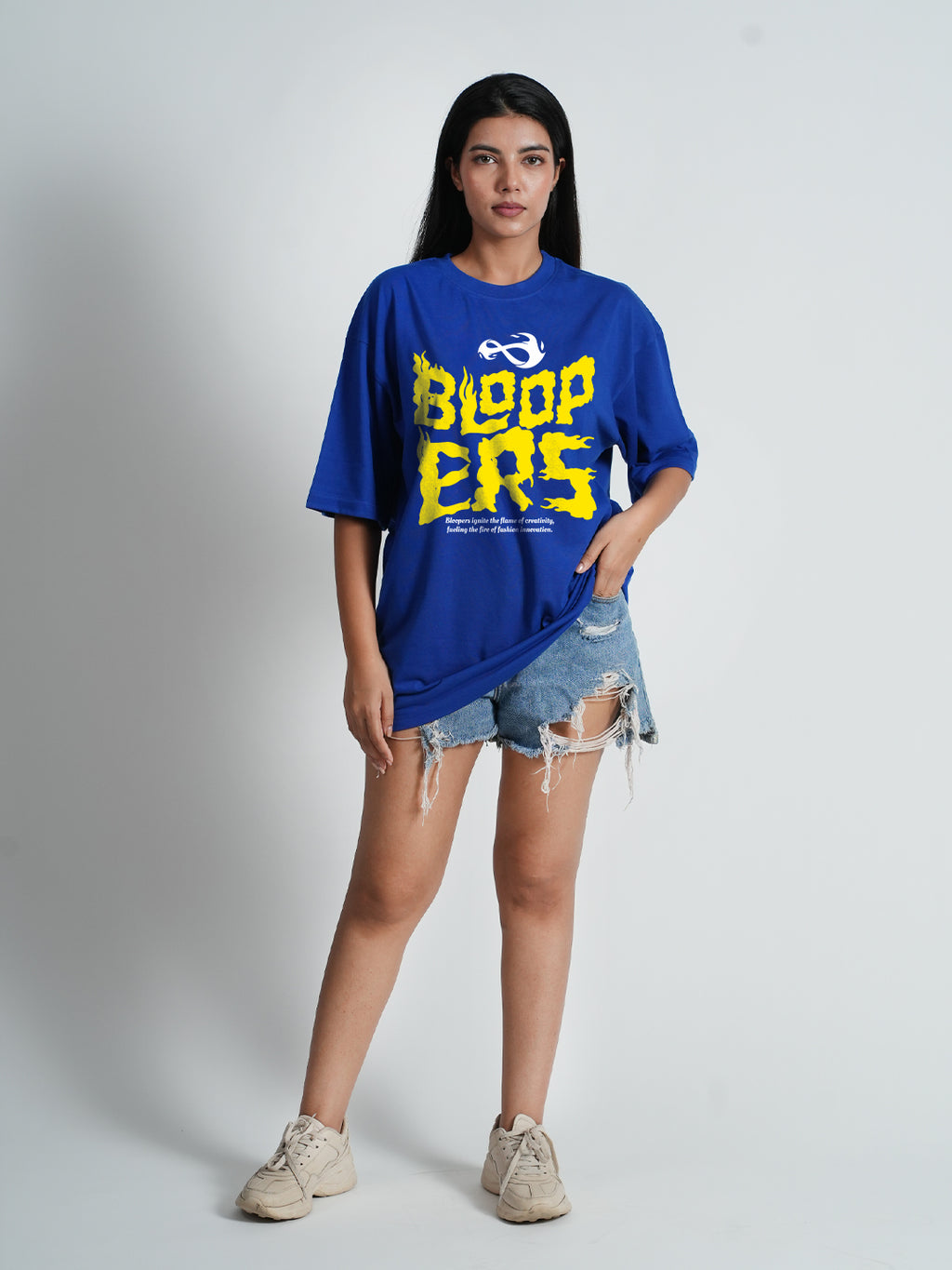 Bloopers Fire Drop shoulder Oversized T-shirt