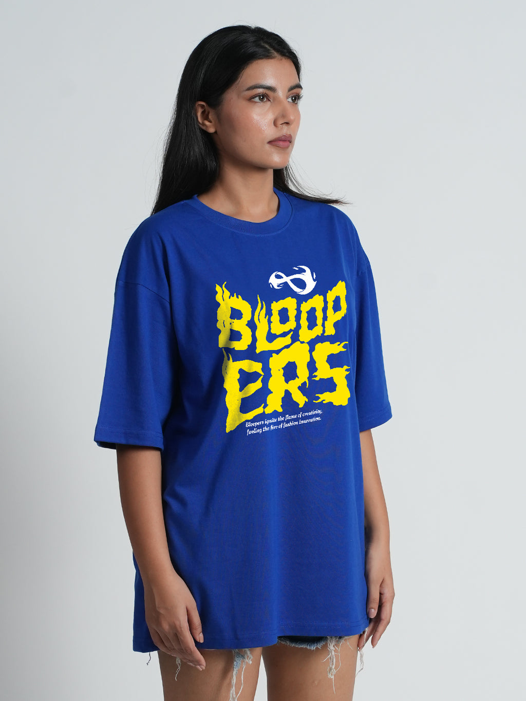 Bloopers Fire Drop shoulder Oversized T-shirt