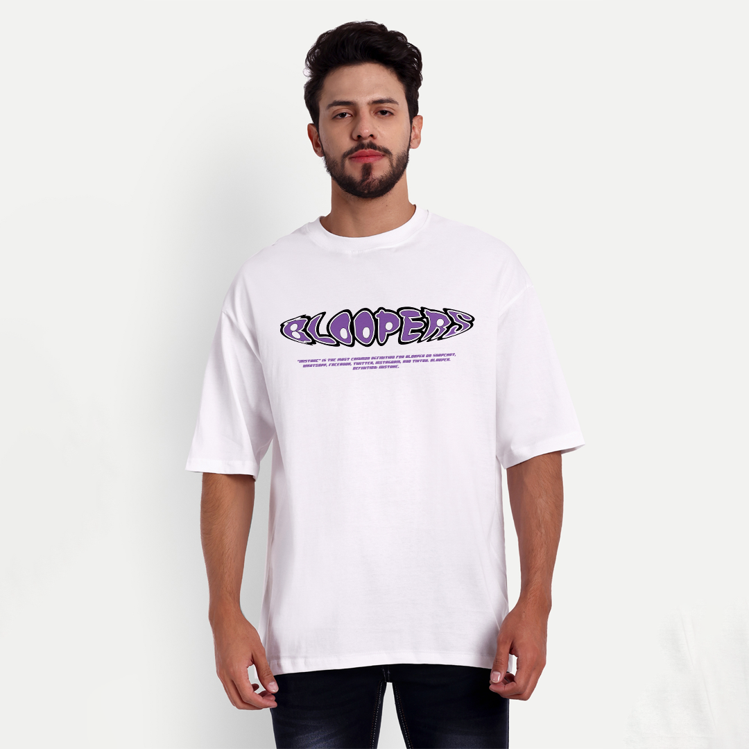 BLOOPERS URBAN WHITE OVERSIZED T-SHIRT