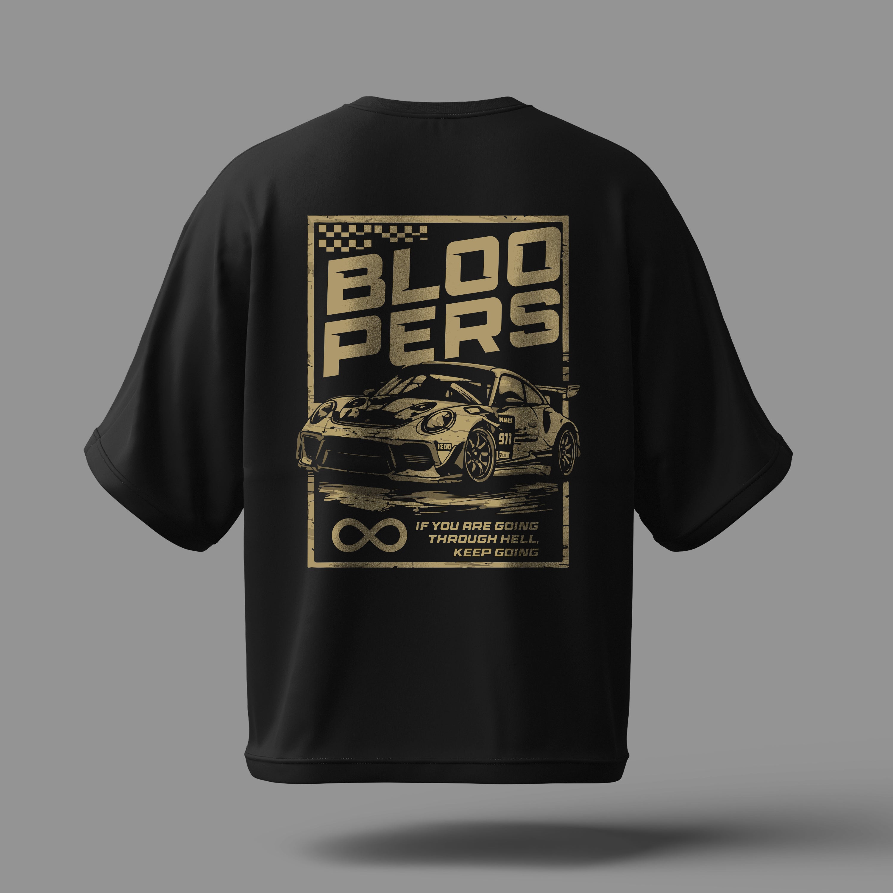 Bloopers Oversized Graphic Printed Mens Drop shoulder t-shirt