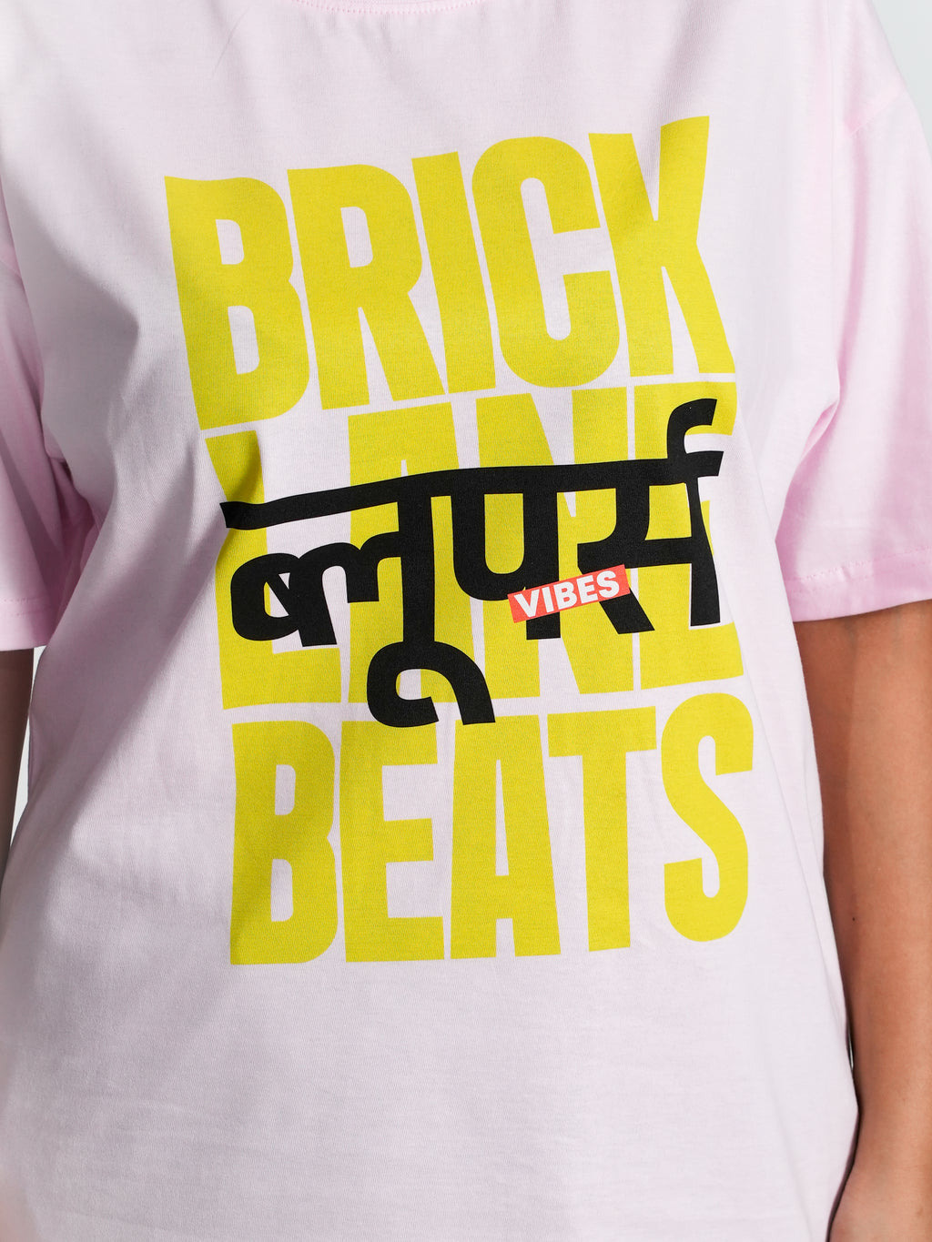 Bloopers Brick Women Oversized Half Sleeve t-shirt