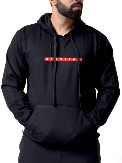 Born To Bloop Black Casual Wear Cotton Hoodie