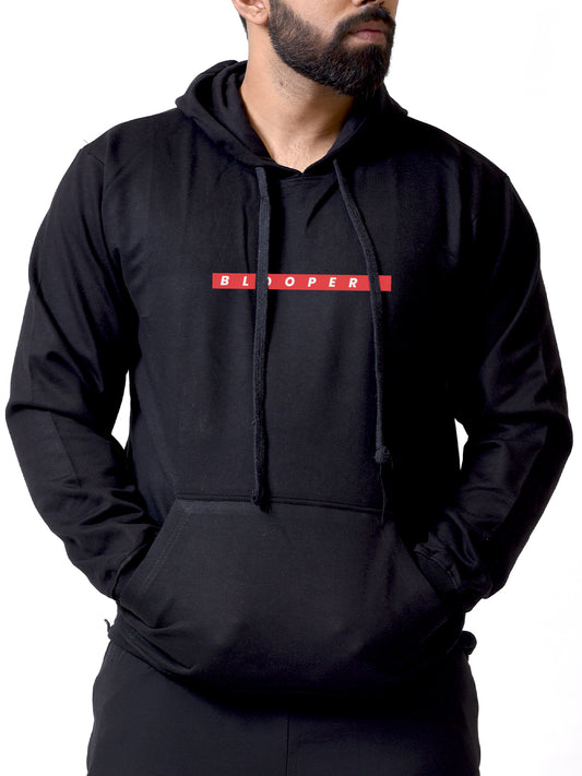 Born To Bloop Black Casual Wear Cotton Hoodie