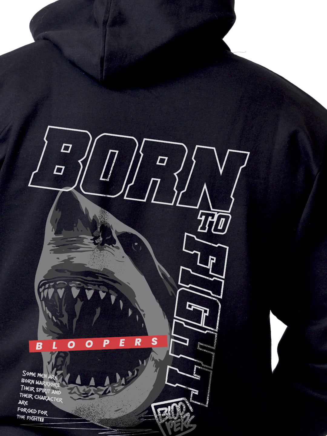 Born To Bloop Black Casual Wear Cotton Hoodie