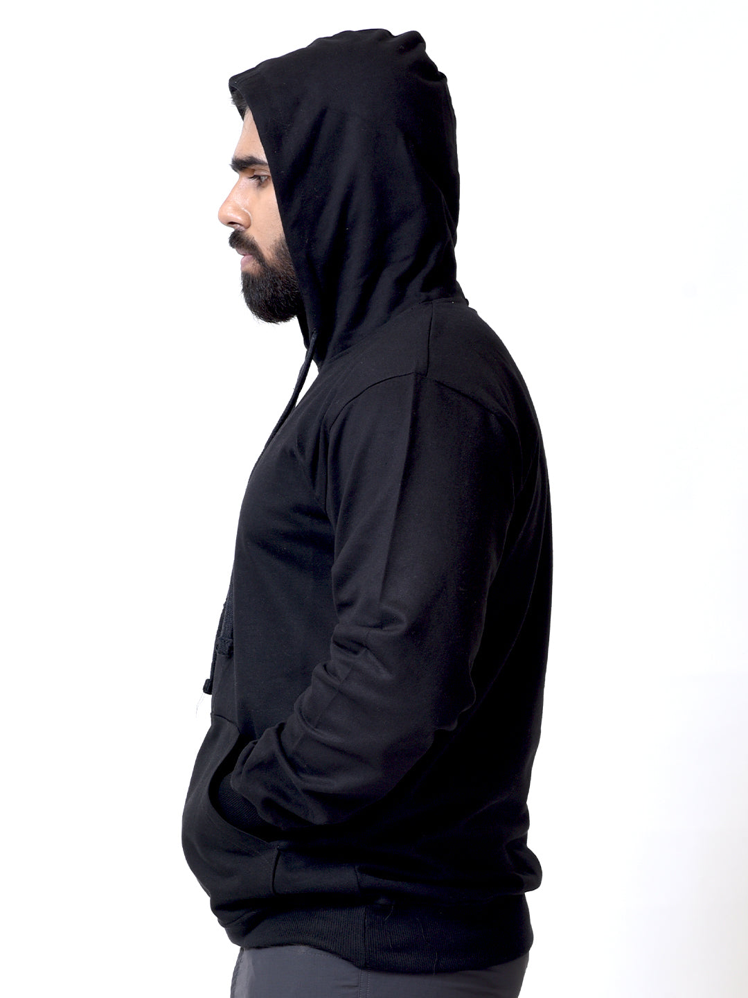 Born To Bloop Black Casual Wear Cotton Hoodie