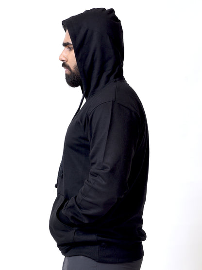 Born To Bloop Black Casual Wear Cotton Hoodie