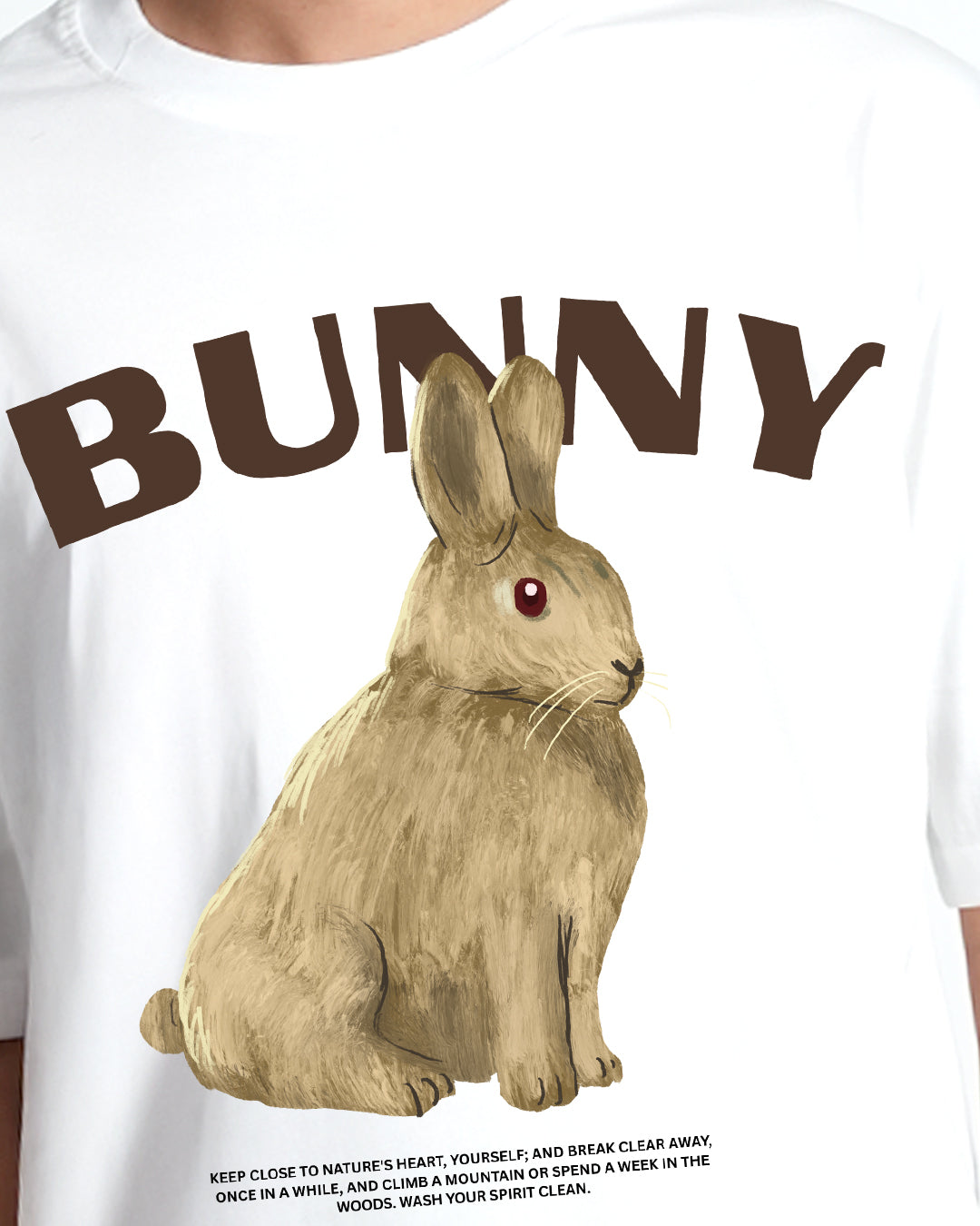Bunny White Oversized T-shirt