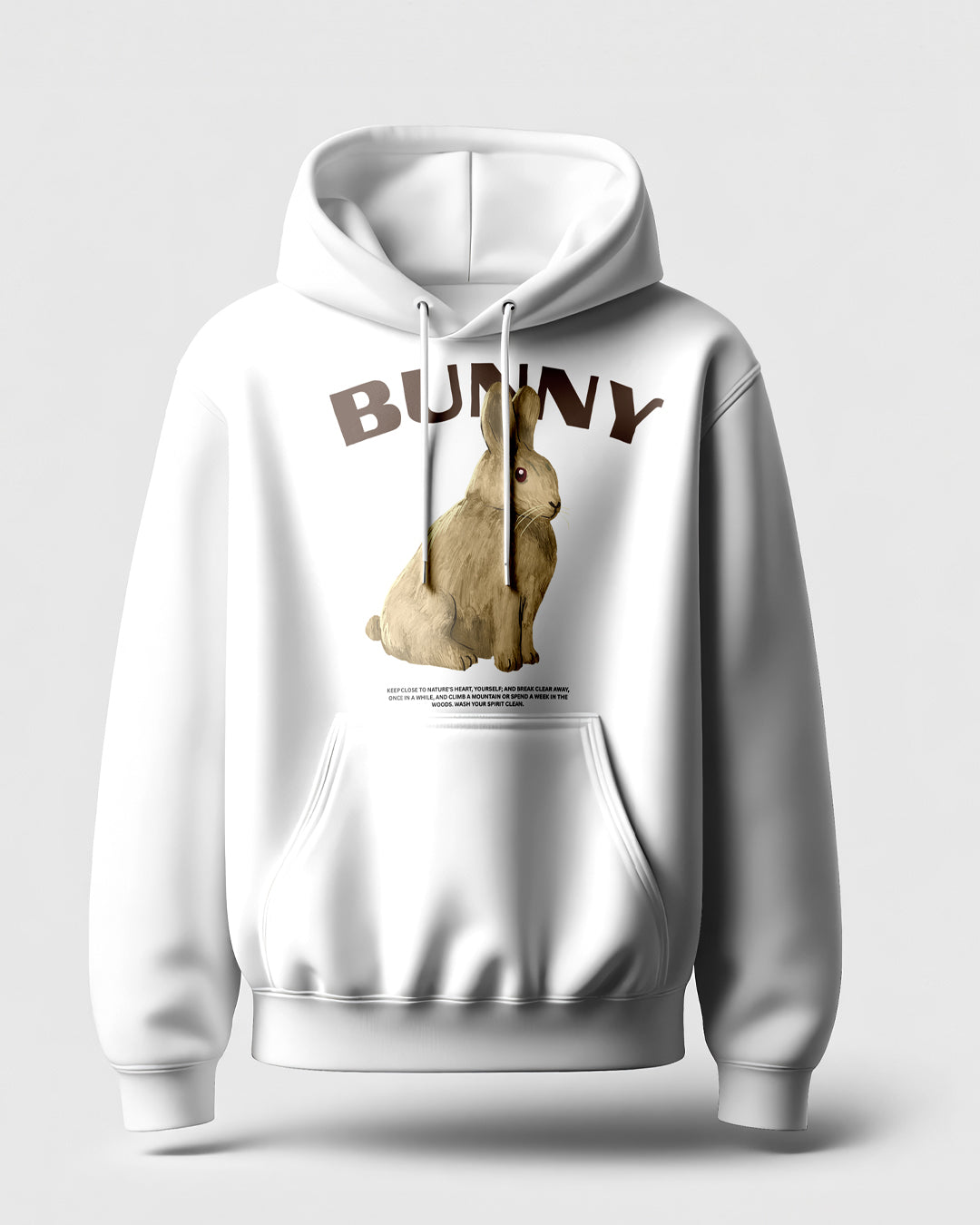 Bunny White Hoodie