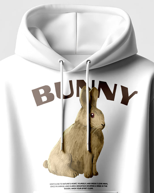 Bunny White Hoodie