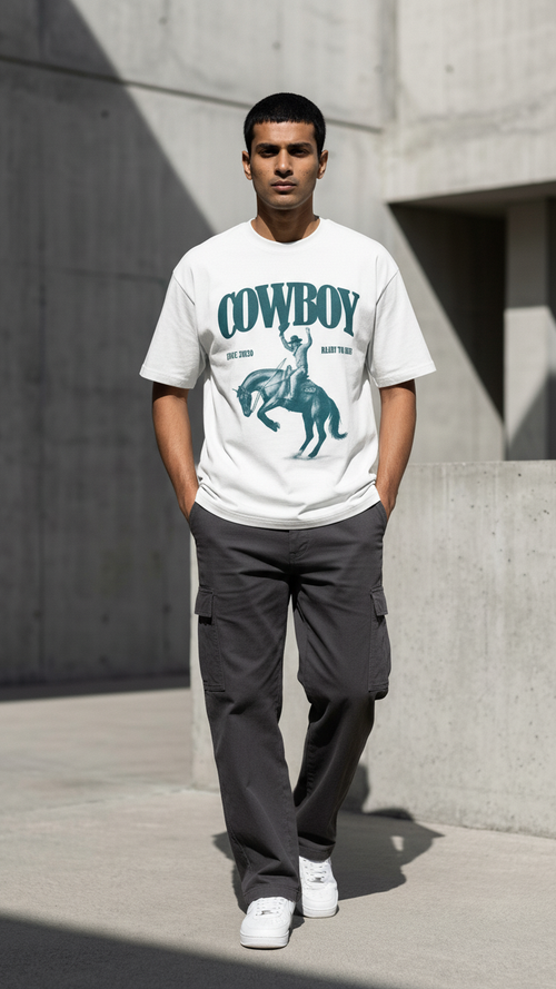 Cowboy Men Oversized Dropshoulder T-shirt