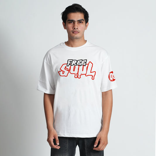 FREE SOUL WHITE OVERSIZED T-SHIRT