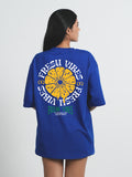 Fresh Vibe Royal Blue Oversized T-shirt