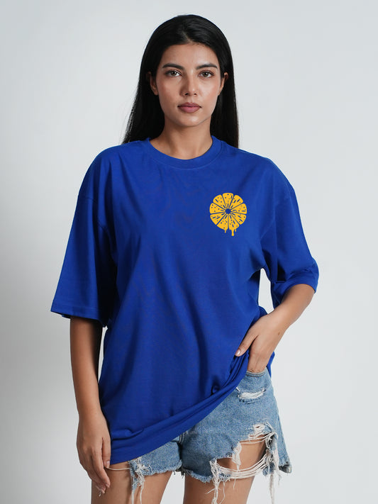 Fresh Vibe Royal Blue Oversized T-shirt