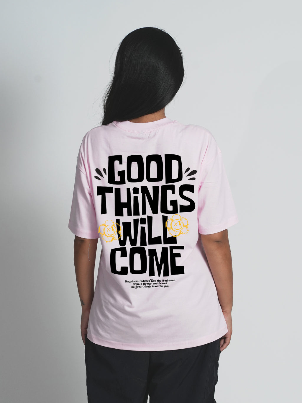 Good things Pastel Pink Dropshoulder T-shirt