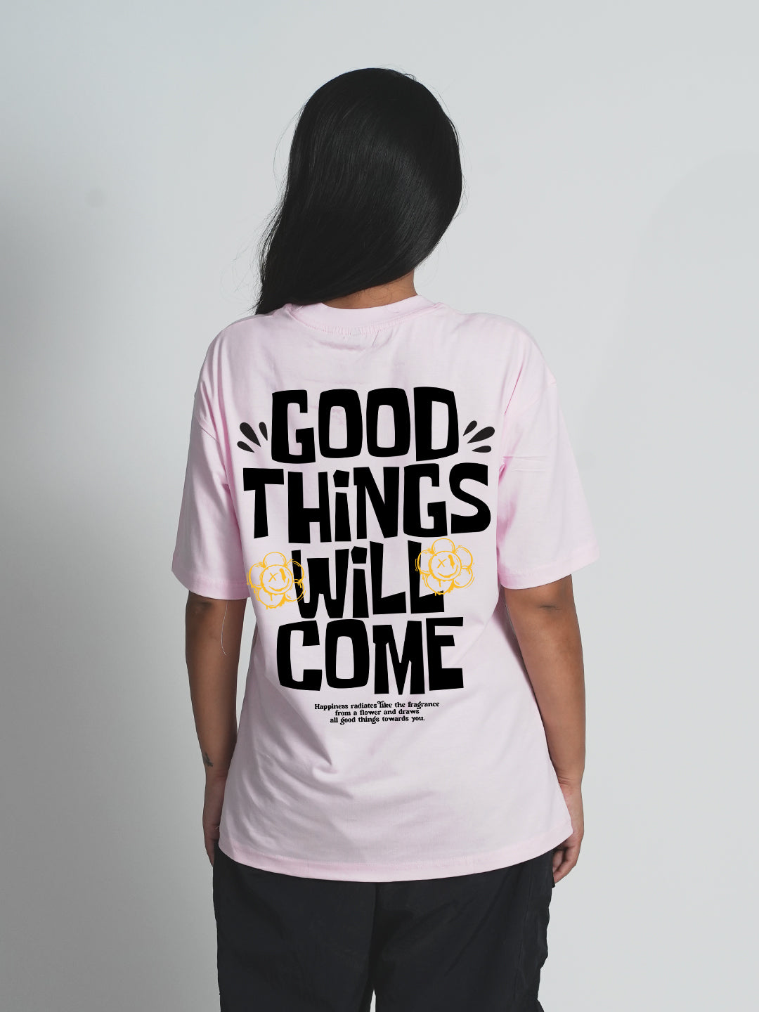 Good things Pastel Pink Dropshoulder T-shirt