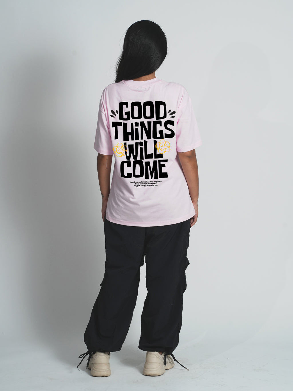 Good things Pastel Pink Dropshoulder T-shirt