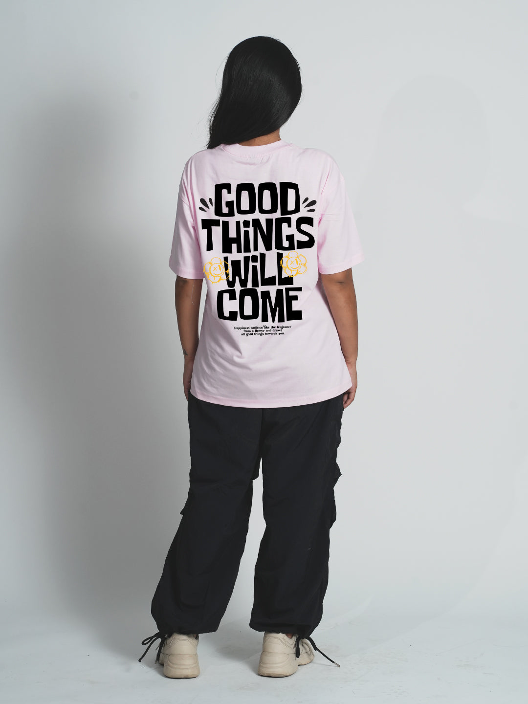 Good things Pastel Pink Dropshoulder T-shirt